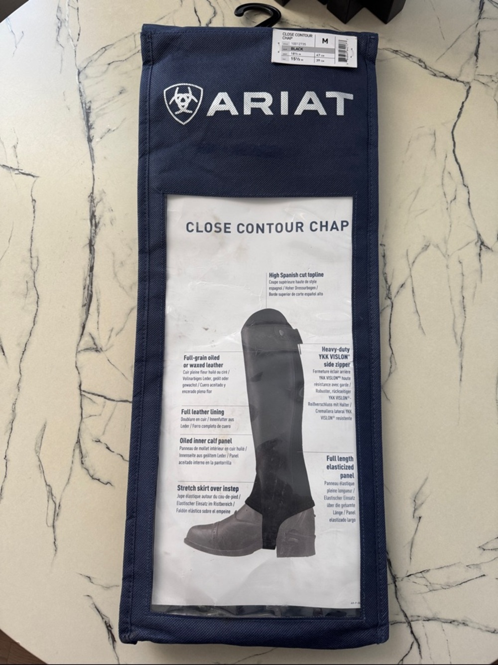 Ariat Navy Close Contour Chap Pack